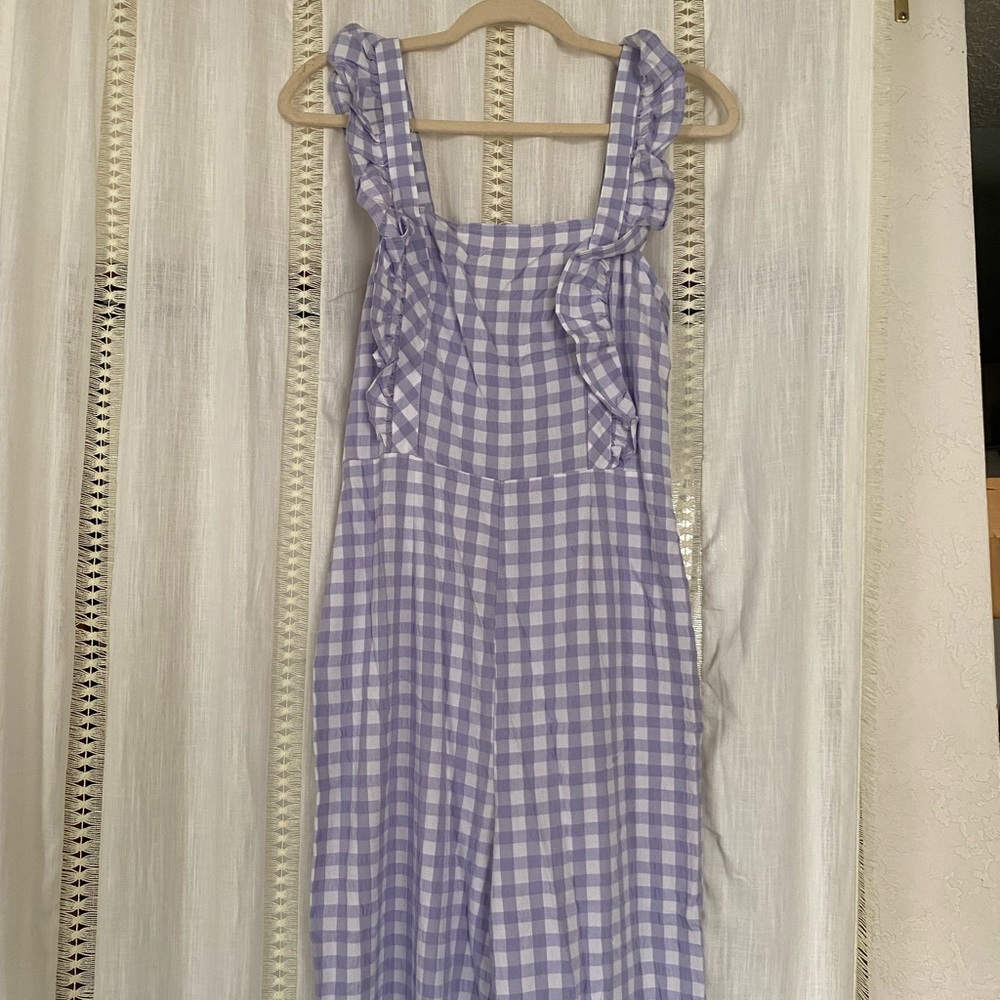 Lavender Gingham UO Jumpsuit